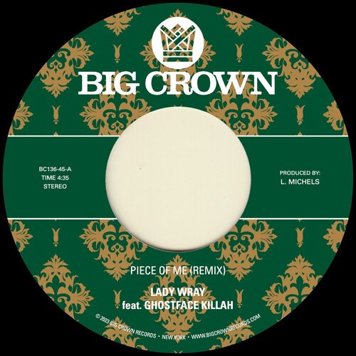 Lady Wray Piece Of Me (feat. Ghostface Killah) b/ w Joy & Pain (Pete Rock Remix) (7" Single)