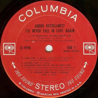 André Kostelanetz and His Orchestra - I'll Never Fall In Love Again (LP | Pre-Owned Vinyl) - Vibin' VinylVinylAndré Kostelanetz and His OrchestraCS 9998