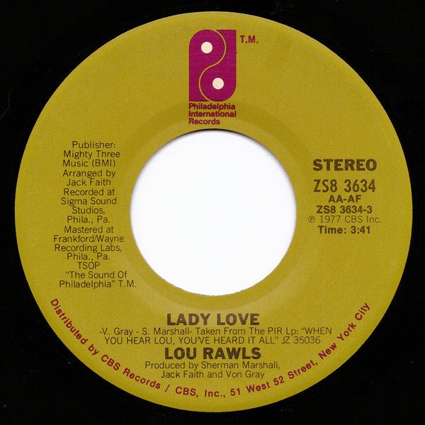 Lou Rawls - Lady Love (7”) - Vibin' Vinylvibin'-vinylZS8 3634