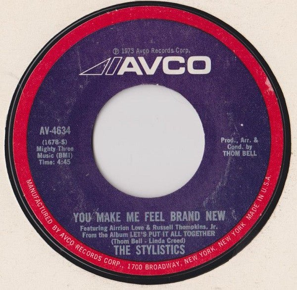The Stylistics - You Make Me Feel Brand New (7”) - Vibin' Vinylvibin'-vinylAV-4634